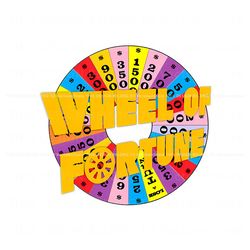 Retro Wheel Of Fortune Color Logo PNG Sublimation File, Trending Digital File
