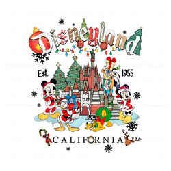 Vintage Christmas Disneyland Mickey And Friend PNG File, Trending Digital File