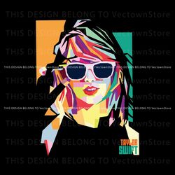 Vintage Taylor Swift Wears Glasses SVG Graphic Design File, Trending Digital File