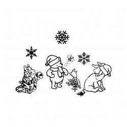 Winnie The Pooh Christmas Friends SVG Digital Cricut File, Trending Digital File