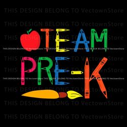 Back To School SVG Team PreK Teacher SVG File For Cricut Best Graphic Designs File