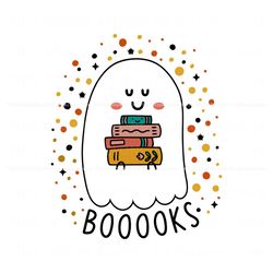 Booooks Halloween Ghost Reading SVG Digital Cricut File Best Graphic Designs File