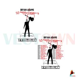 Bryan Adams So Happy Hurts Tour 2023 PNG Silhouette File Best Graphic Designs File