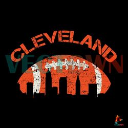 Cleveland Skyline Football Svg Digital File, Cleveland Browns Svg Best Graphic Designs File