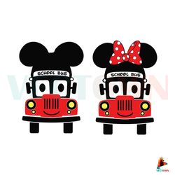 Disney Mickey And Minnie School Bus SVG Digital Cricut File Best Graphic Designs File