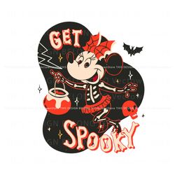 Disney Minnie Mouse Skeleton Get Spooky SVG Download Best Graphic Designs File