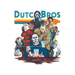 Dutch Bros Coffee Top Killers Halloween PNG Sublimation Best Graphic Designs File