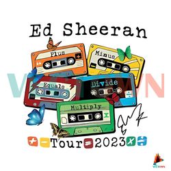 Ed Sheeran Cassette Mathematics America Tour 2023 PNG Best Graphic Designs File