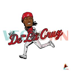 Elly De La Cruz Caricature SVG MLB Player SVG Digital Cricut File Best Graphic Designs File