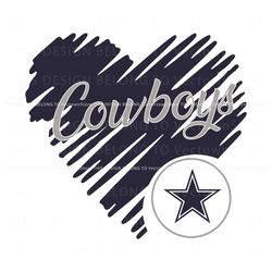 Free Heart Dallas Cowboys NFL Team Logo SVG File For Cricut Best Graphic Designs File