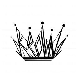 Retro Crown King And Queen Logo Brand SVG Cricut Files Best Graphic Designs File