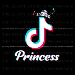 Tiktok Princess Logo Tiktok Queen SVG Digital Cricut Files Best Graphic Designs File