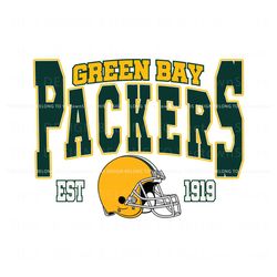 Green Bay Est 1919 NFL Team Logo SVG Cutting Digital File Best Graphic Designs File