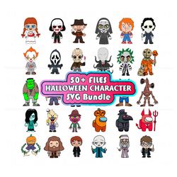Halloween Character SVG Spooky Vibes SVG Bundle Download Best Graphic Designs File