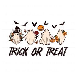 Halloween Ghost Trick or Treat SVG Spooky Season SVG File Best Graphic Designs File