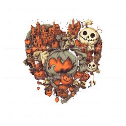Halloween Heart PNG Horror Skull Pumpkin PNG Download Best Graphic Designs File