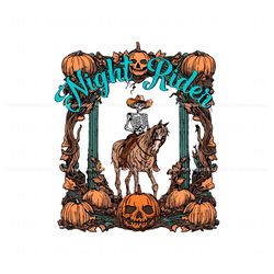 Halloween Night Rider Skeleton Cowboy SVG Digital File Best Graphic Designs File