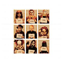 Horror Characters Mugshot PNG Horror Movie Friends PNG Best Graphic Designs File
