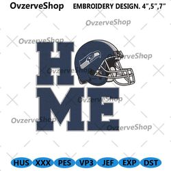 Seattle Seahawks Home Helmet Embroidery Design Download File