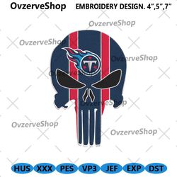 NFL Tennessee Titans Skull Logo Team Embroidery Design Download File