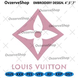 Louis Vuitton Flower Rhombus Pink Embroidery Design Download