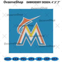 Miami Marlins Logo MLB Embroidery Design, Miami Marlins Embroidery File