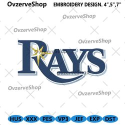 Rays Wordmark Logo Embroidery Design