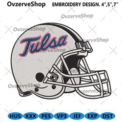 Tulsa Golden Hurricane Helmet Machine Embroidery Design.