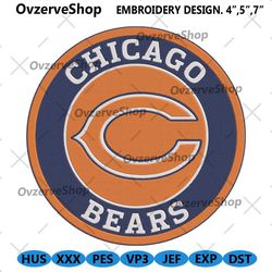 Chicago Bears logo NFL Embroidery Design, Chicago Bears embroidery file