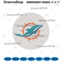 Miami Dolphins Embroidery Design, Miami Dolphins Embroidery Instant File