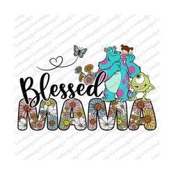 Blessed Mama Png, Floral Mama Png, Mothers Day Png Design, C, 7