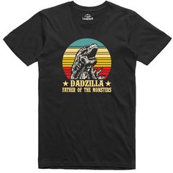 Dadzilla Funny Dad T Shirt Monster Fathers Day Gift Regular Fit Cotton Tee 1