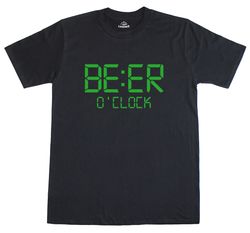 Funny T-Shirt Beer OClock Regular Fit 100 Cotton Tee
