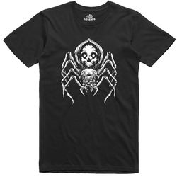 T Shirt Mens Halloween Costume Skull Spider Horror Design Regular Fit Tee
