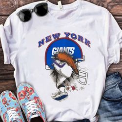 Vintage 1993 New York Giants Breaking Through Double Sided T-Shirt, New York Giants Football Team Shirt, Anniversary Gif