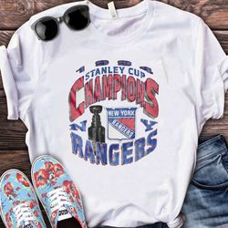 Vintage 1994 New York Rangers Stanley Cup Champions T-Shirt, 90s New York Rangers Ice Hockey Team Shirt