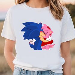 Cute Sonic Is Dancing With Amy Rose Sonic Valentines T-shirt