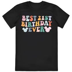 Best 21st Birthday Ever Shirt, Twenty-First Birthday T-Shirt Retro...