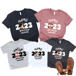 Custom Disney Birthday 2023 Disney Matching Shirt, Personalized...