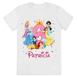 Custom Disney Princess Birthday T-shirt, Personalized Disney... 1
