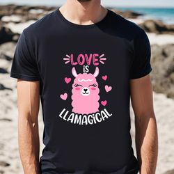 Love Is Llamagical Valentine Shirt
