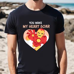 Marvel Iron Man You Make My Heart Soar Valentine Card T-Shirt