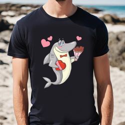 Shark Valentine Shirt, Hearts Flowers And Shark Love My Shirt