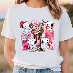 Snoopy Coffee Valentine Shirt, Drink And Food Valentine Shirt