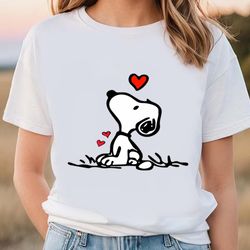 Snoopy Heart Valentines Day Balloon T-Shirt Snoopy Love Shirt Snoopy