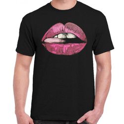 Woman lips tongue sexy t-shirt