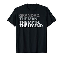 Adorable Mens GRANDAD THE MAN THE MYTH THE LEGEND Fathers Day Gift Men T-Shirt