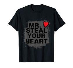 Adorable Mr Steal Your Heart Valentines Day Shirt Boys Son Gifts T-Shirt