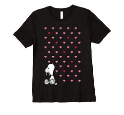 Adorable Peanuts Valentine Snoopy Hearts T-shirt