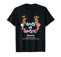 Adorable Prince Or Princess Mommy Ethnic Gender Reveal T-Shirt